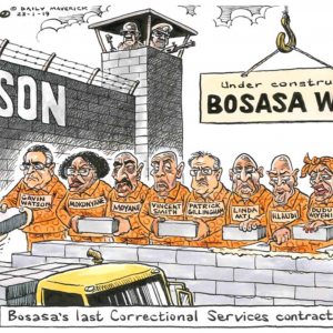 Zapiro Daily Maverick Bosasa Wing Under Construction